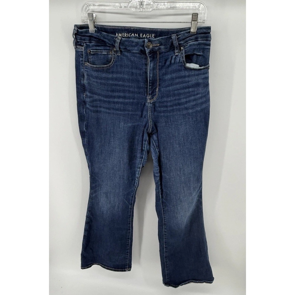 American Eagle Women's 10 Regular Next Level Stretch Kick Bootcut Crop Jeans